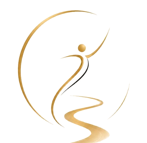 Logo L'Élan d'Être : symbole d'un être en élan, cercle ouvert et chemin